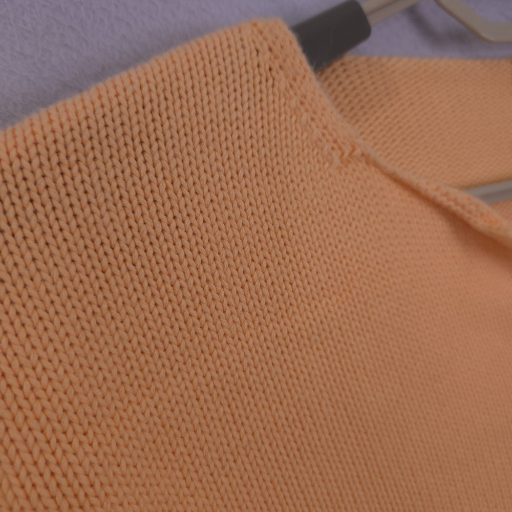 J Jill Sweater Womens Orange Small Long Sleeve Cropped Side Button Pullover - Picture 11 of 16